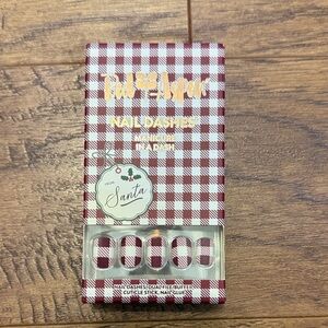 Red Aspen Nail Dashes - Festive Red Plaid